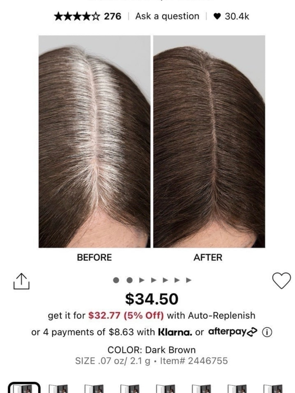 Root Concealer Touch-Up Spray — Dark Brown